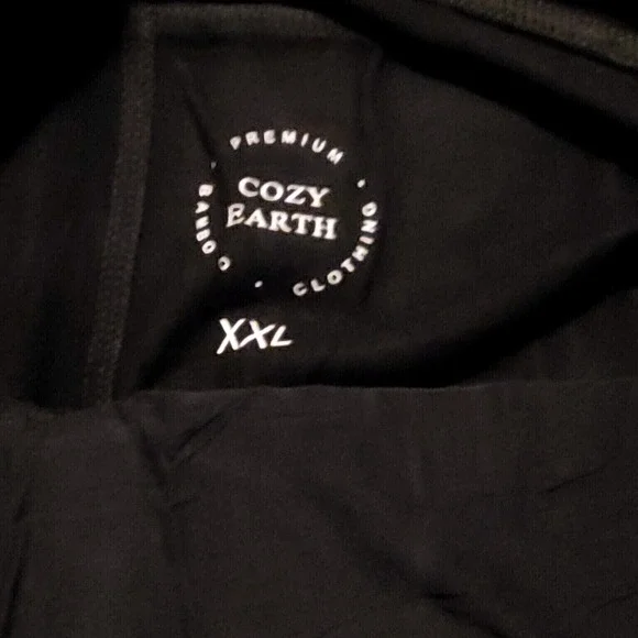 Cozy Earth Joggers XXL Bamboo Blend Lounge Pants Premium Drawstring Black - Picture 5 of 5